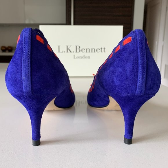 LK Bennett Suede Kitten Heel -Feminine styles with just the right amount of lift - Picture 8 of 10
